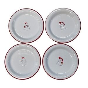 Snowman Dessert Plates - Set of 4
